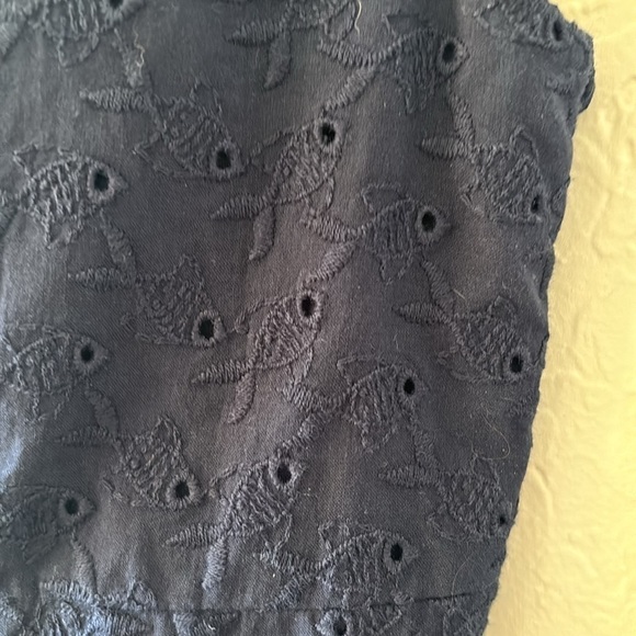 Lilly Pulitzer True Navy Cyndi Fishy Eyelet Dress Fit and Flare Pockets Size 4 - Picture 11 of 11